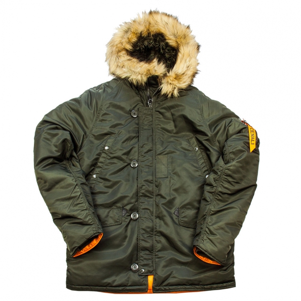 Куртка-аляска укороченная Denali Short grey/orange 