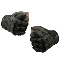 Тактические перчатки беспалые черные