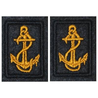 Нашивка петличная для офицеров ВМФ нового образца на офисную форму (без липучки) 