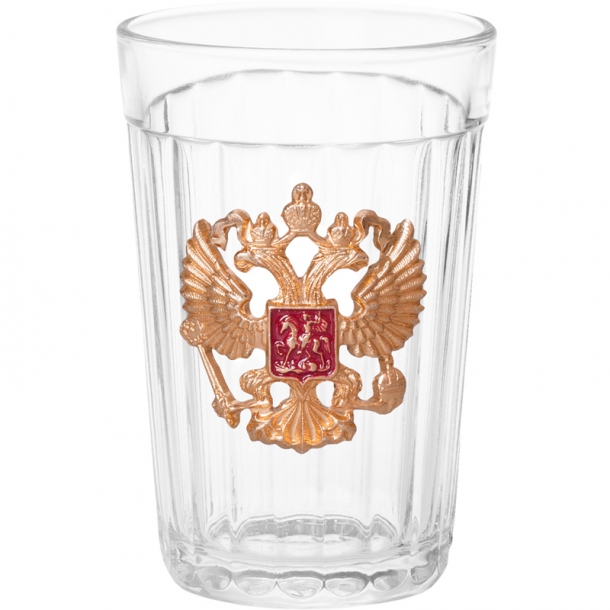 Граненый стакан подарочный с гербом РФ 