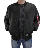 Куртка мужская утеплённая MA-1 Alpha Ind. (черный) - Куртка мужская утеплённая MA-1 Alpha Ind. (черный)