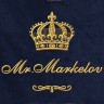 Полотенце 70х140 с фамилией Маркелов (синее) - Полотенце 70х140 с фамилией Маркелов (синее)