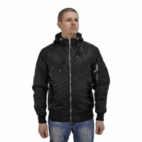 Мужская куртка-бомбер с капюшоном MA-1 Foersverd (black)