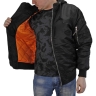 Мужская куртка-бомбер с капюшоном MA-1 Foersverd (black) - Мужская куртка-бомбер с капюшоном MA-1 Foersverd (black)