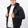 Мужская куртка-бомбер с капюшоном MA-1 Foersverd (black) - Мужская куртка-бомбер с капюшоном MA-1 Foersverd (black)