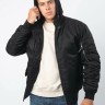 Мужская куртка-бомбер с капюшоном MA-1 Foersverd (black) - Мужская куртка-бомбер с капюшоном MA-1 Foersverd (black)
