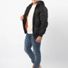 Мужская куртка-бомбер с капюшоном MA-1 Foersverd (black) - Мужская куртка-бомбер с капюшоном MA-1 Foersverd (black)