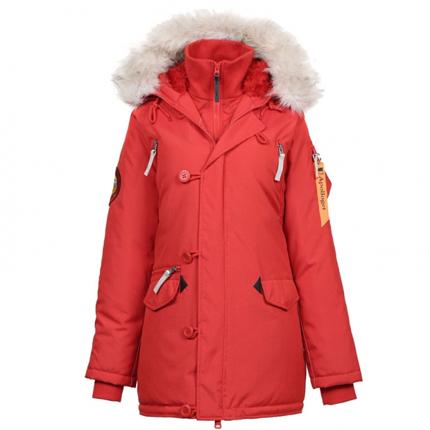 Куртка аляска женская Apolloget Oxford (simple red/white) 
