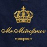 Полотенце 70х140 с фамилией Митрофанов (синее) - Полотенце 70х140 с фамилией Митрофанов (синее)