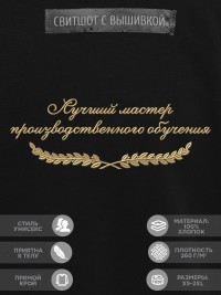 Свитшот "лучший мастер производственного обучения"