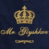 Полотенце 70х140 с фамилией Глyшков (синее) - Полотенце 70х140 с фамилией Глyшков (синее)
