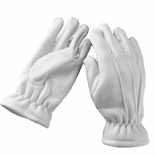Белые парадные утепленные перчатки 