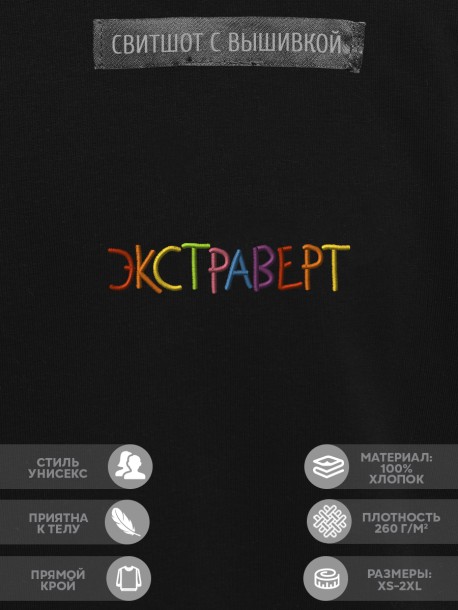 Свитшот "экстраверт" 