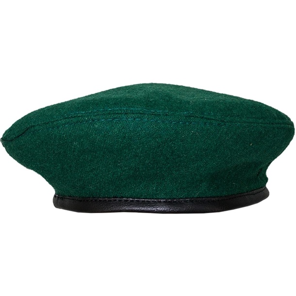 Берет зеленый «капля» со швом 