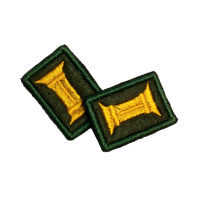 Петличные эмблемы офицерские оливковые с оливковым кантом