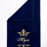 Полотенце махровое с именем Муса 40х70 см синее - Полотенце махровое с именем Муса 40х70 см синее