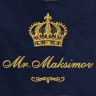 Полотенце 70х140 с фамилией Максимов (синее) - Полотенце 70х140 с фамилией Максимов (синее)