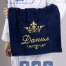 Полотенце махровое с именем Данил 40х70 см синее - Полотенце махровое с именем Данил 40х70 см синее