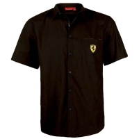 Мужская рубашка Ferrari с коротким рукавом (черная)