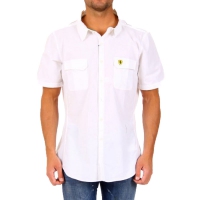 Мужская рубашка с коротким рукавом Ferrari (белая)