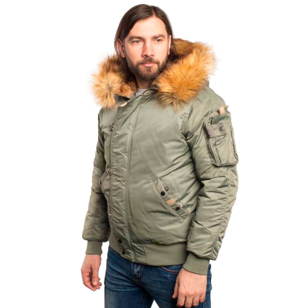 Куртка мужская зимняя укороченная Denali N2B Military (olive) 