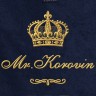 Полотенце 70х140 с фамилией Коровин (синее) - Полотенце 70х140 с фамилией Коровин (синее)
