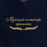 Полотенце "лучший инженер проекта" 40х70см синее - Полотенце "лучший инженер проекта" 40х70см синее