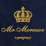 Полотенце 70х140 с фамилией Морозов (синее) - Полотенце 70х140 с фамилией Морозов (синее)