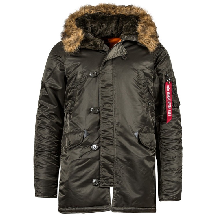 Alpha Industries N 3B Parka Slim Fit Rep. Grey