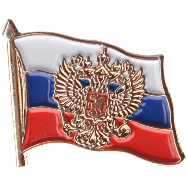 Значок флаг России на пиджак 
