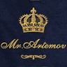 Полотенце 70х140 с фамилией Артемов (синее) - Полотенце 70х140 с фамилией Артемов (синее)