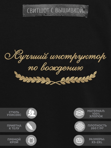 Свитшот "лучший инструктор по вождению" 