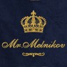 Полотенце 70х140 с фамилией Мельников (синее) - Полотенце 70х140 с фамилией Мельников (синее)