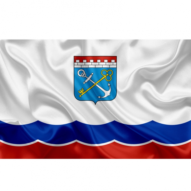 Флаг Ленинградской области в кабинет (атлас) 