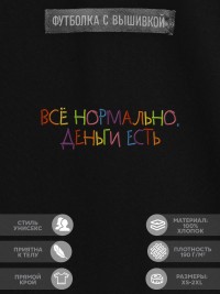 Футболка "всё нормально, деньги есть"