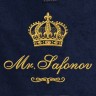 Полотенце 70х140 с фамилией Сафонов (синее) - Полотенце 70х140 с фамилией Сафонов (синее)