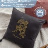 Подушка с вышивкой знаки зодиака "Водолей" серая - Подушка с вышивкой знаки зодиака "Водолей" серая