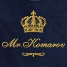 Полотенце 70х140 с фамилией Комаров (синее) - Полотенце 70х140 с фамилией Комаров (синее)
