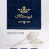 Полотенце махровое с именем Мансур 40х70 см синее - Полотенце махровое с именем Мансур 40х70 см синее