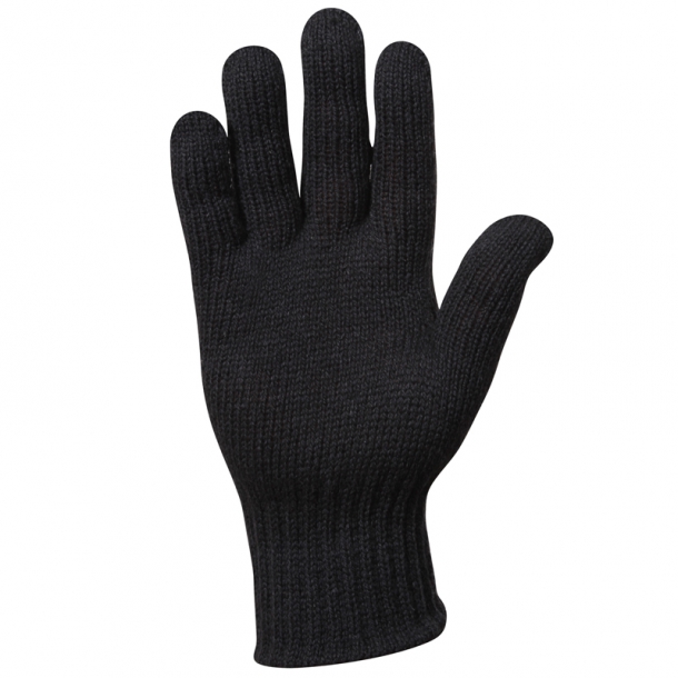 Перчатки вязаные шерстяные черные Rothco Glove Liners-Unstamped 