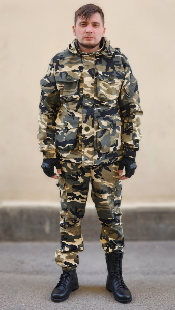 Летний мужской камуфляжный костюм, рип-стоп КМФ 