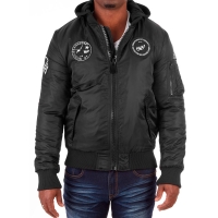 Куртка-бомбер утеплённая MA-1 Hooded Airborne X-Ray (black)
