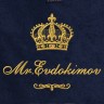 Полотенце 70х140 с фамилией Евдокимов (синее) - Полотенце 70х140 с фамилией Евдокимов (синее)