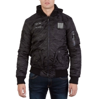 Куртка-бомбер MA-1 Hooded New York X-Ray (black camo)