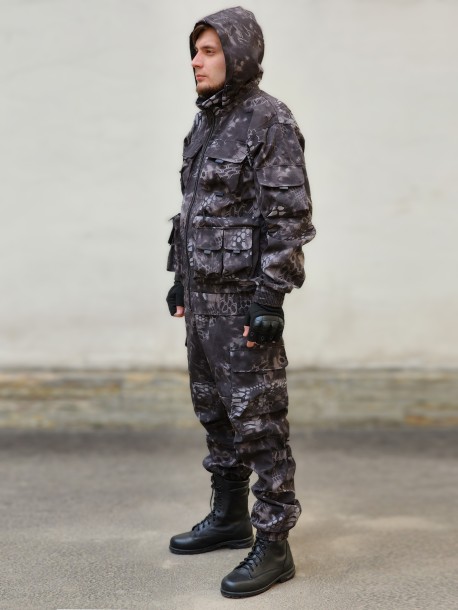 Летний мужской камуфляжный костюм, рип-стоп, "питон"