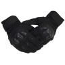 Перчатки черные тактические с пластиковыми накладками - Перчатки черные тактические с пластиковыми накладками