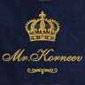 Полотенце 70х140 с фамилией Корнеев (синее) - Полотенце 70х140 с фамилией Корнеев (синее)