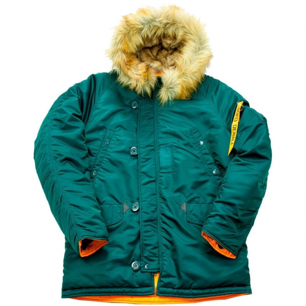 Куртка аляска укороченная Nord Denali Husky Short (dark petrol/orange) 