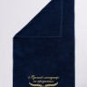 Полотенце "лучший менеджер по продажам" 40х70см синее - Полотенце "лучший менеджер по продажам" 40х70см синее