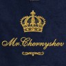 Полотенце 70х140 с фамилией Черныш (синее) - Полотенце 70х140 с фамилией Черныш (синее)